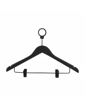Wooden Anti-theft Hanger with Clips - 926HB/B
