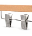 (Thumb 3) Wooden Hanger with Clips - 1028WF/Z/O